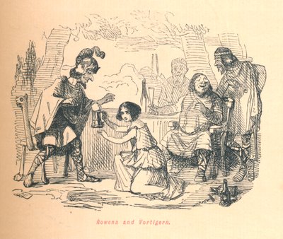 Rowena og Vortigern, c1860, c1860. af John Leech