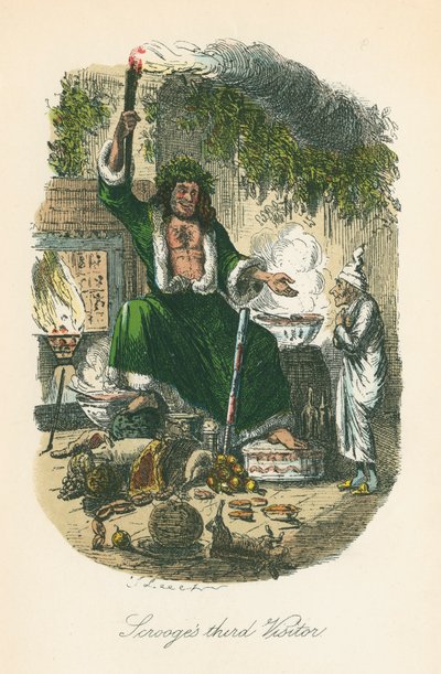 Scene fra A Christmas Carol af Charles Dickens, 1843 af John Leech