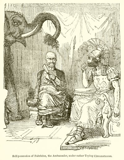 Selvbesiddelse af Fabricius, Ambassadøren, under ret prøvende Omstændigheder af John Leech