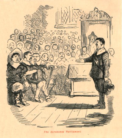 Barebones-parlamentet, 1897. af John Leech