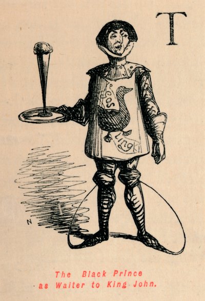 Den sorte prins som tjener for kong John, c1860, c1860 af John Leech