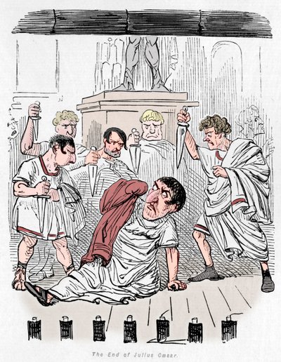 Slutningen af Julius Cæsar, 1852 af John Leech