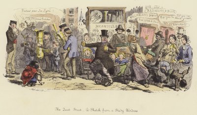 The Quiet Street, en skitse fra et studievindue af John Leech