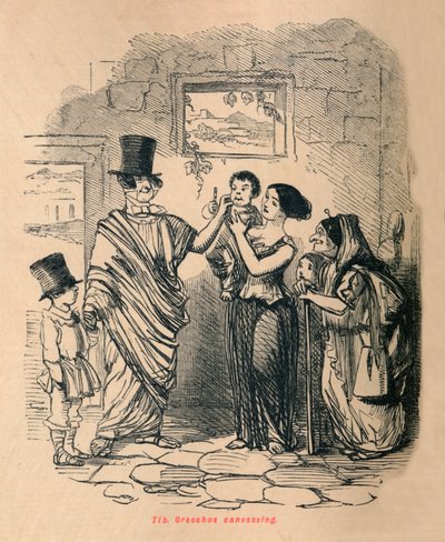 Tib Gracchus canvassing, 1852 af John Leech
