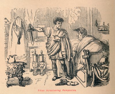 truende Titus Pomponius, 1852 af John Leech