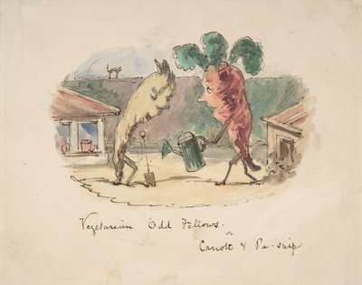 Vegetarisk Odd Fellows: eller, Carrott og Pa-Snip, 1837-64. af John Leech