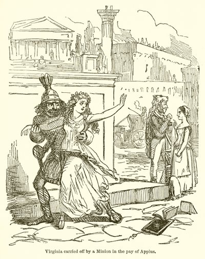 Virginia båret bort af en Minion in the Pay of Appius af John Leech