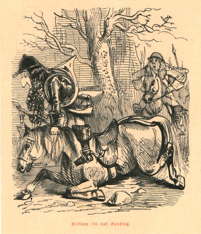 Vilhelm III. ud på jagt, 1897. af John Leech