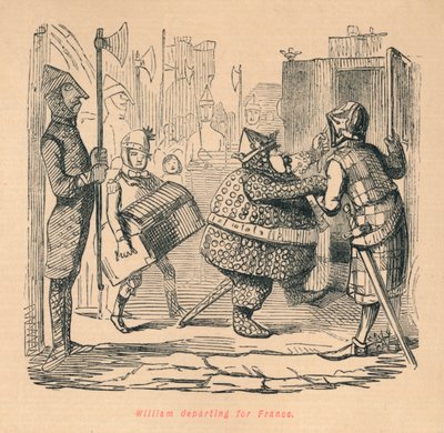 William rejser til Frankrig, c1860, c1860 af John Leech