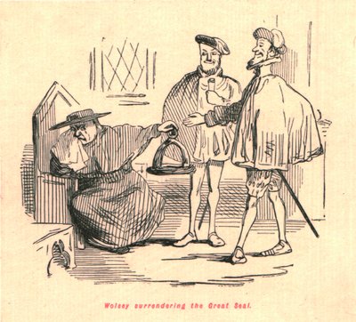 Wolsey overgiver det store segl, 1897. af John Leech