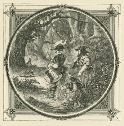 Harer fanges ikke med trommeslag, heller ikke fugle med tarteletter (gravering) af John Leighton