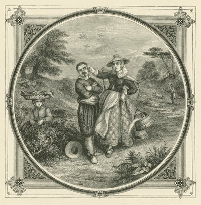 Ingen kan elske thetis og galatea på samme tid (gravering) af John Leighton