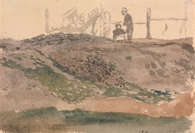 Figurer på en bank, Kensington Grusgrave af John Linnell
