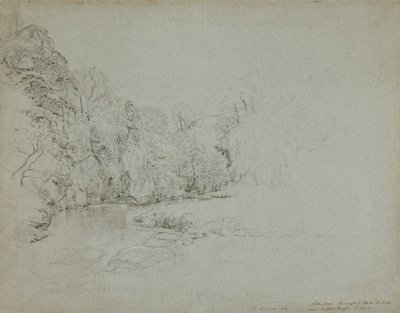 Pike Pool, Beresford Hall, Derbyshire af John Linnell