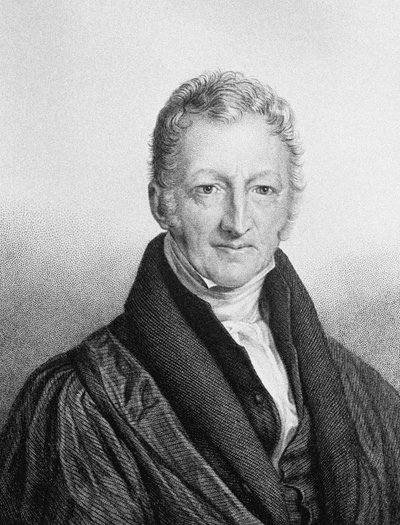 Portræt af Thomas Robert Malthus 1766-1834 af John Linnell