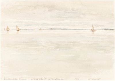 Sejlbåde på Southampton River af John Linnell