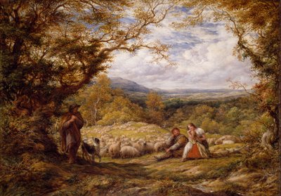 Fåredrevet, 1863. af John Linnell
