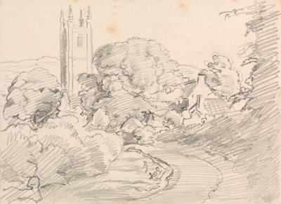 Widecombe Village af John Linnell