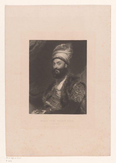 Portret af Mirza Abolhassan Khan Ilchi Mirza Abul Hassan Khan / (Den persiske ambassadør) (titel på objektet) af John Lucas