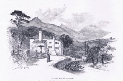 Titians hus, Cadore, fra The Magazine of Art 1893, Cassell and Company af John MacWhirter