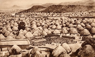 Mochudi, Bechuanaland (litografi) af John Macfarlane