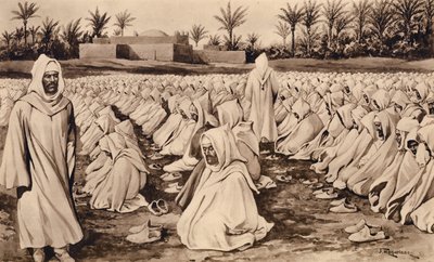Muhammedanere i bøn (litho) af John Macfarlane