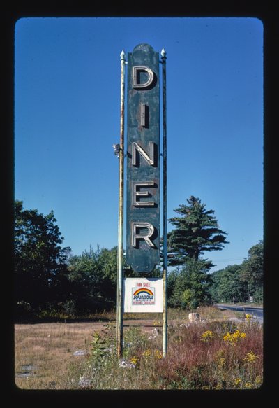 Diner-skilt, Shrewsbury, Massachusetts, USA af John Margolies