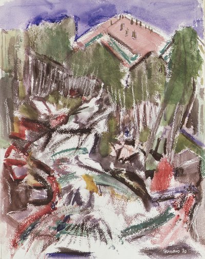 Blå himmel, bjergasp og den brølende Hondo af John Marin