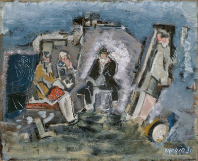 Figurer i et venteværelse af John Marin