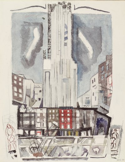 Midtown New York af John Marin