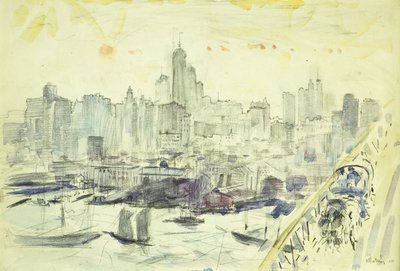 I nærheden af Brooklyn Bridge af John Marin