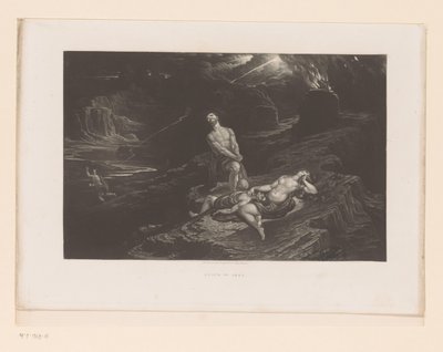 Adam og Eva sørger over Abel, og Gud forbander Kain Abels død (titel på objektet) Illustrationer til Bibelen (serietitel) Illustrationer af Bibelen (serietitel) af John Martin