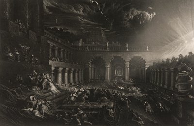 Belshazzars fest, fra Illustrationer af Bibelen af John Martin