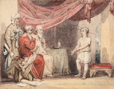 Kristus prædiker for de ældste i templet af John Martin