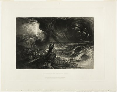Ødelæggelsen af faraoens hær, fra Bibelens illustrationer af John Martin