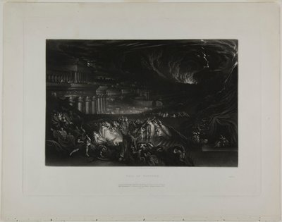 Fall of Nineveh, fra Illustrationer af Bibelen af John Martin