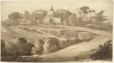 Fantastisk orientalsk landskab af John Martin