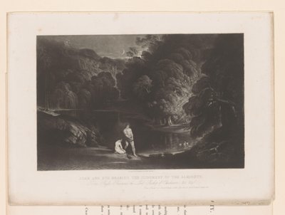 Gud giver Adam og Eva skylden for deres synd Adam og Eva hører den Almægtiges dom (titel på objektet) Illustrationer til Bibelen (serietitel) Illustrationer af Bibelen (serietitel) af John Martin