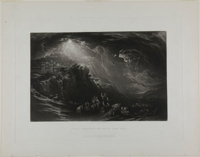 Joshua befaler solen at stå stille, fra Bibelens illustrationer af John Martin