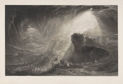 Joshua befaler solen at stå stille, bevis før teksten af John Martin
