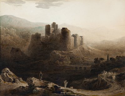 Måneskin - Chepstow Castle af John Martin
