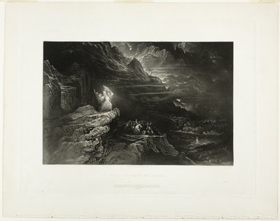 Moses bryder tabellerne, fra illustrationer af Bibelen af John Martin