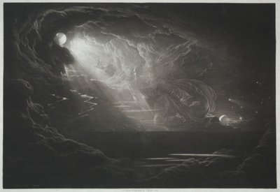 Paradise Lost: The Creation of Light, 1824. af John Martin