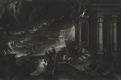 Syvende plage, ca. 1824 (mezzotint) af John Martin