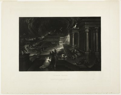 Syvende Plage, fra Illustrationer af Bibelen af John Martin