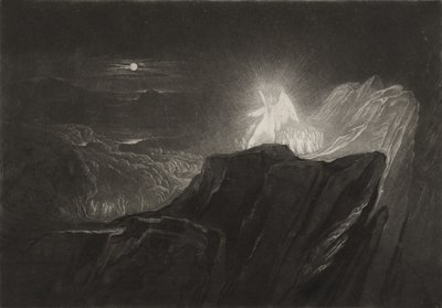 Englene vogter paradis om natten, ca. 1827 (mezzotint) af John Martin