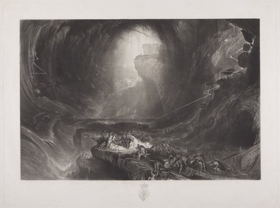 The Deluge, ca. 1828 (wc på papir) af John Martin