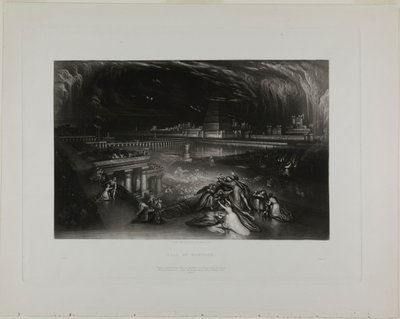 Babylons fald, fra illustrationer af Bibelen af John Martin