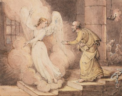 Frigivelsen af Sankt Peter fra fængslet af John Martin