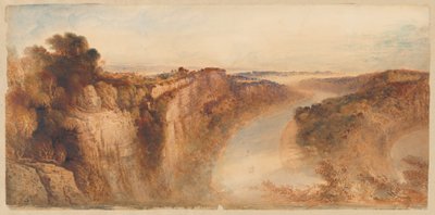 Udsigt over floden Wye, ser mod Chepstow af John Martin